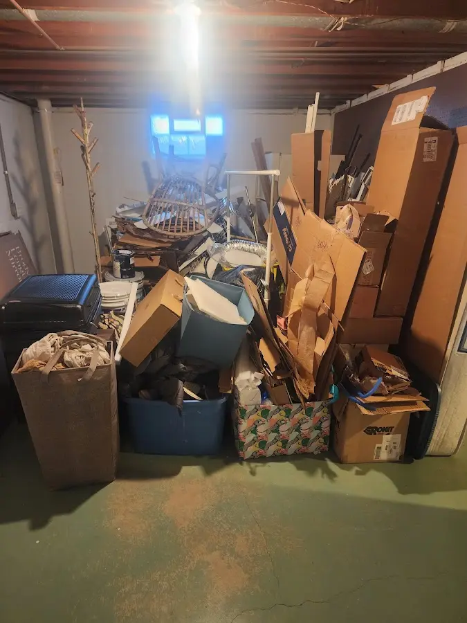 Roll-off dumpster container at job site for Cleanout Dumpster Rental in Macedonia